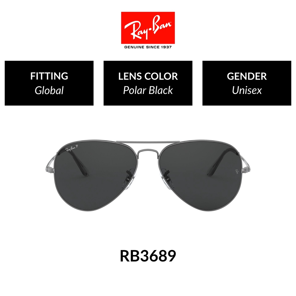 Mắt Kính RAY-BAN Polarized AVIATOR METAL II - RB3689 004/48 - Kính mát ...