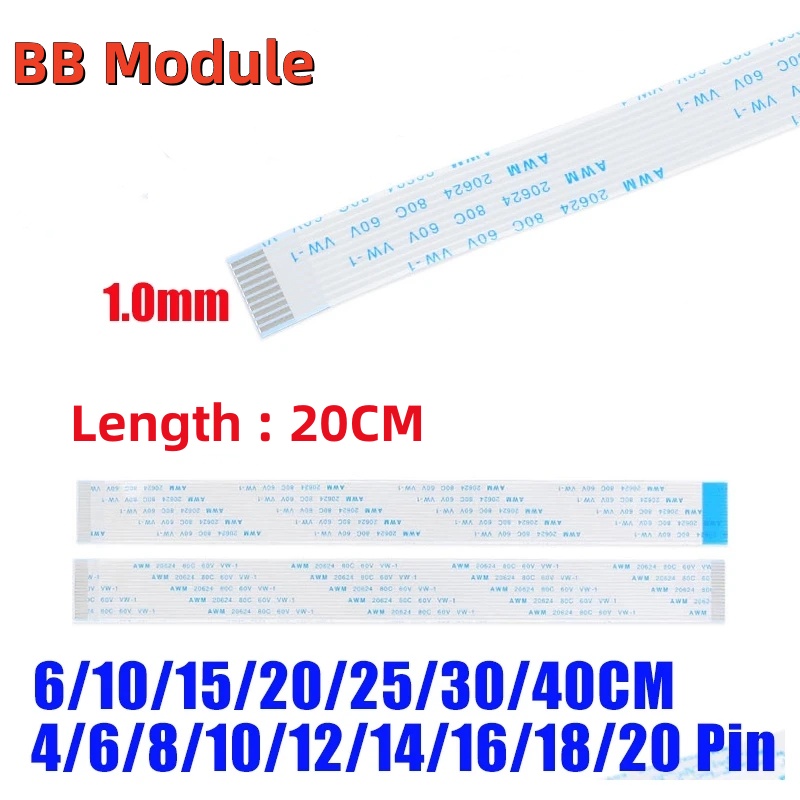 Set 5 Dây Cáp Linh Hoạt ffc fpc 20624 80c 60v vw-1 ffc- 1.0mm 4 / 5 / 6 ...