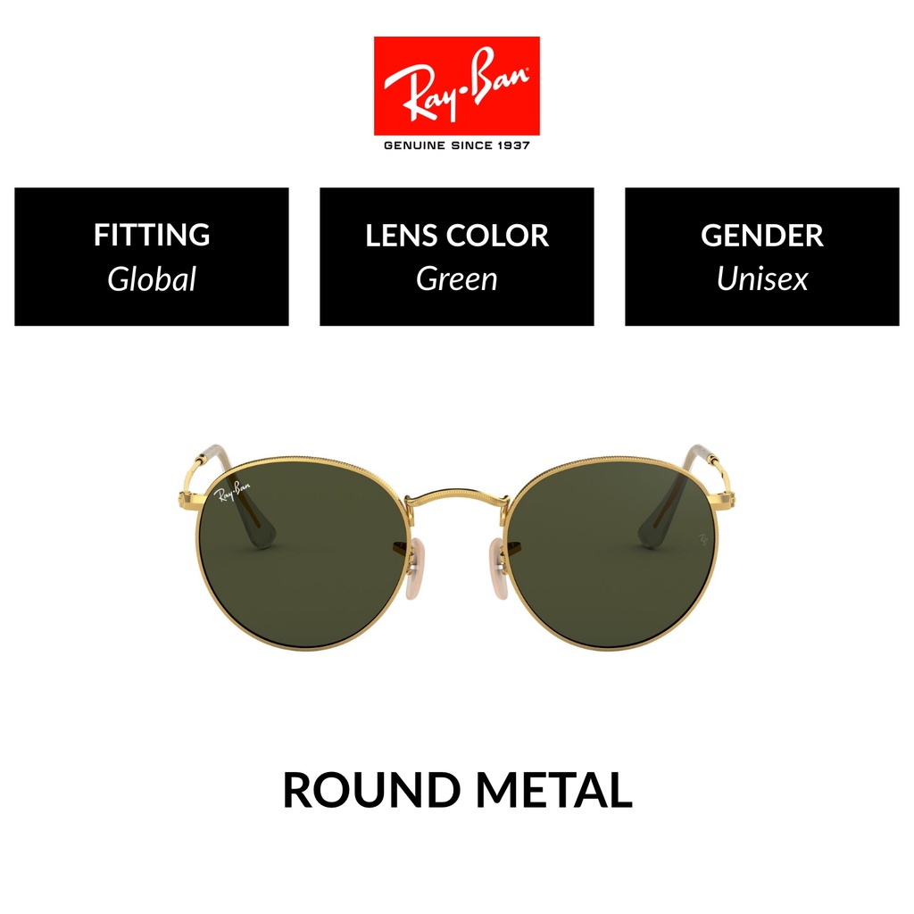 Mắt Kính Ray-Ban Round Metal - RB3447 001 - Kính mát | Shopee Việt Nam