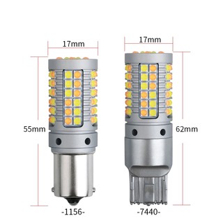 Bóng Đèn LED Canbus 1156 BA15S BAU15S T20 7440 W21W 3030 Hai Màu Sắc Tự Động Bật Tắt Cho Xe Hơi