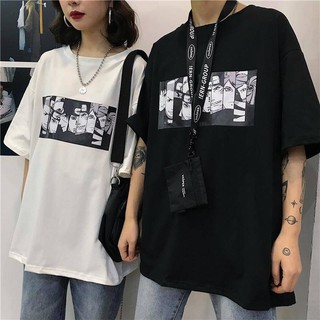 Áo anime áo thun unisex dáng rộng áo đôi chất cotton mềm mịn