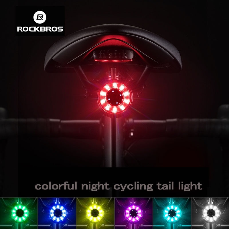 ROCKBROS Đèn Cảnh Báo Bằng Hợp Kim Nhôm Chống Thấm Nước Gắn Đuôi Xe Đạp