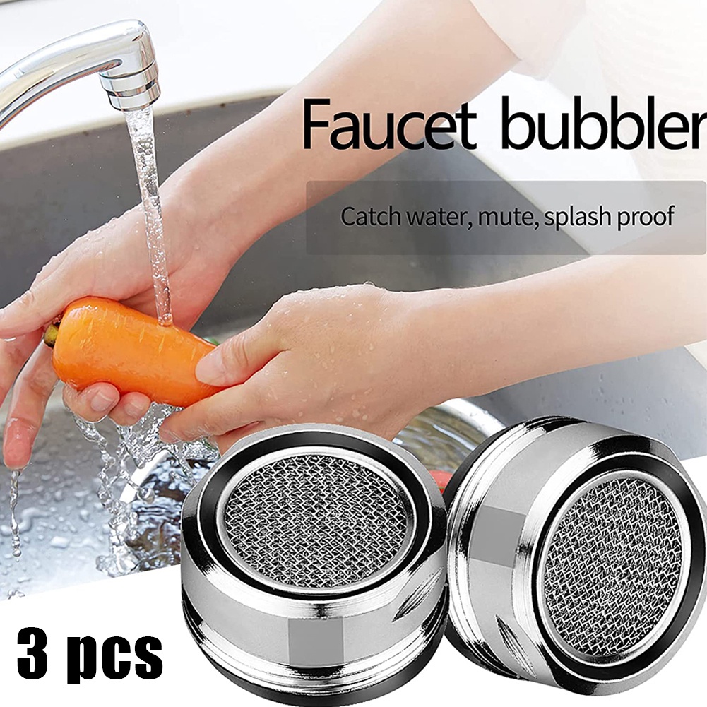 Bộ 3 vòi bếp lọc nước Bubbler 24mm, lưới thép không gỉ, phụ kiện thay thế