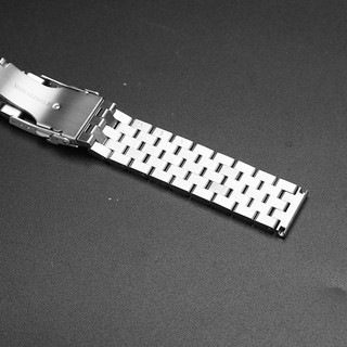 Dây đồng hồ thép không gỉ 18–26mm cho SEIKO Classic 5 hạt, khóa gấp, nam nữ