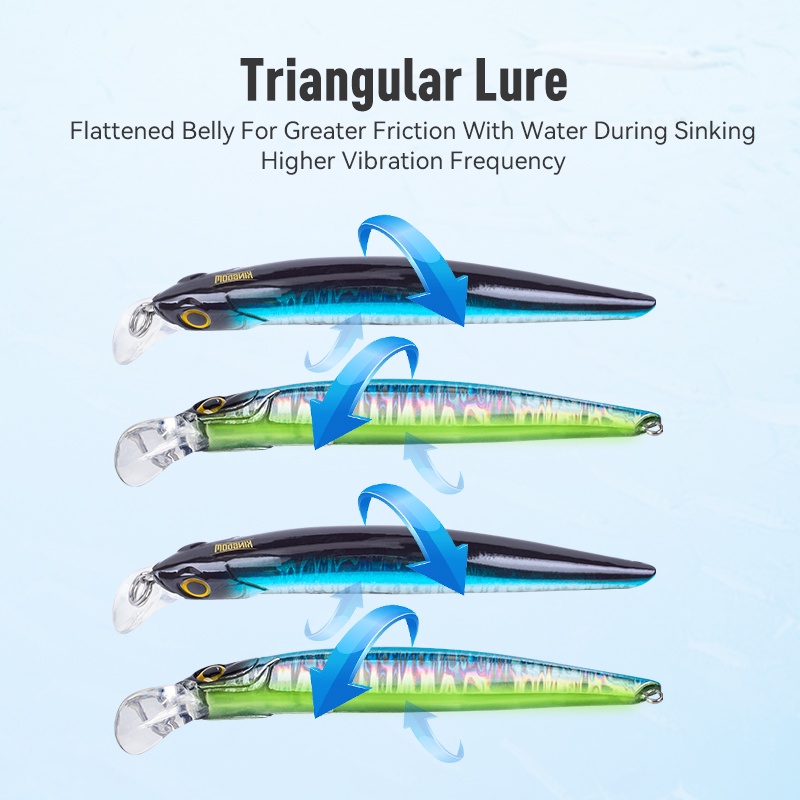 Ảnh Kingdom Hot Jerkbaits Mồi Câu Cá 60mm 6g 80mm 9g 95mm 14g 105mm 18.6g Chìm Minnow Dụ Mồi Cứng Mồi Câu Cá Mồi Wobblers 4