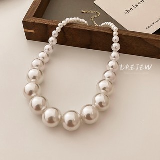 DREJEW Vòng cổ chuỗi hạt ngọc trai phong cách Hàn Quốc cổ điển thời trang