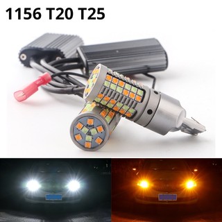Bóng Đèn LED Canbus 1156 BA15S BAU15S T20 7440 W21W 3030 Hai Màu Sắc Tự Động Bật Tắt Cho Xe Hơi