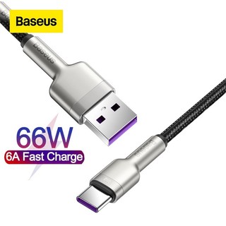Dây cáp dữ liệu Baseus Cafule 66W USB sang Type-C bằng kim loại