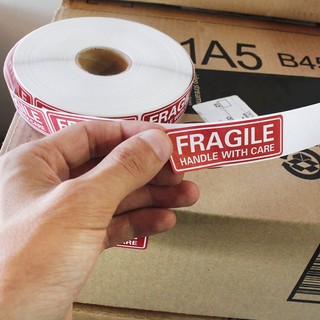 1 Cuộn / 500 Nhãn Dán Tay Cầm Fragile - Để Di Chuyển, Gửi Thư