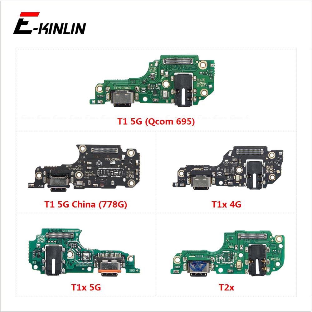 Đế Sạc Cổng Sạc USB Cắm Bảng Micro Cáp Mềm Cho Vivo T1 Pro T1x T2x 4G 5G Toàn Cầu Thay Thế Các Bộ Phận