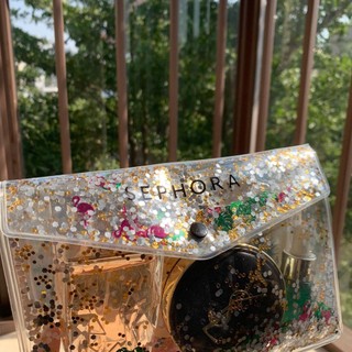 Túi đựng mỹ phẩm trong suốt Sequins sáng bóng EVA Túi đựng mỹ phẩm silicon mềm Túi đựng đồ giặt