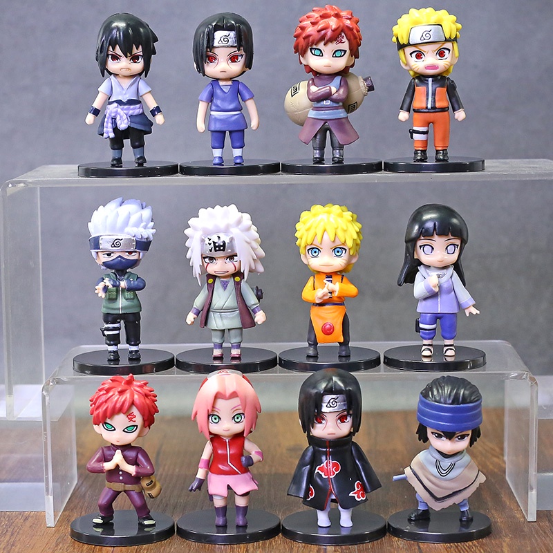 Set 12 Mô Hình Nhân Vật Phim Hoạt Hình Naruto 7CM