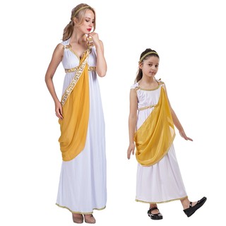 Đầm Hóa Trang Halloween Nữ Thần Hy Lạp Xinh Đẹp Cho Mẹ Và Bé