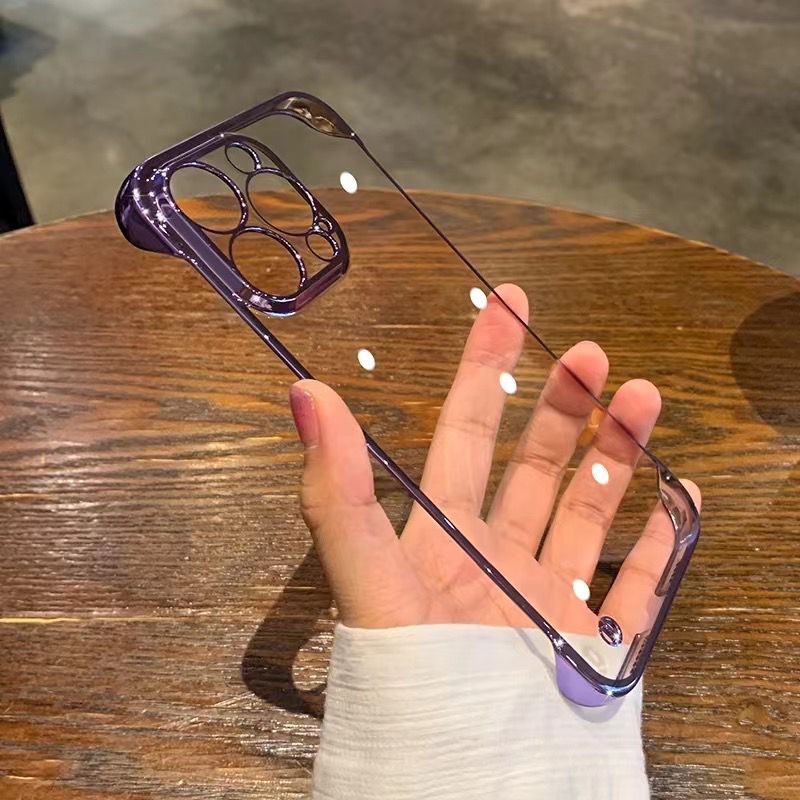 Ốp Điện Thoại Cứng Trong Suốt Siêu Mỏng Không Viền Sang Trọng Cho iPhone 14 Pro Max 14Plus 12 13 Pro Max
