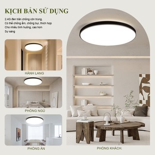 3 màu thông minh đèn trần 220v 30w 40w led có thể điều chỉnh độ sáng trang trí đèn Cho Phòng Khách Nhà Bếp