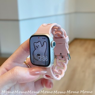 Vòng Đeo Tay Thể Thao Mềm Hình Bánh Donut Cho apple watch Series 7 6 5 4 3 2 45mm 41mm 44mm 38mm 42mm