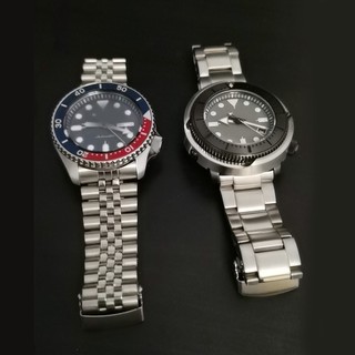 ROLEX Dây Đeo Inox Dạng Cong Cho Đồng Hồ Thông Minh Seiko SKX007 SKX009 18 / 19 / 20 / 21 / 22 / 24mm