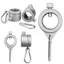 Yoo 2 Chiếc Nhẫn Cột Cờ Hợp Kim Nhôm Có Móc Carabiner Cố Định Xoay 360 Độ Chống Quấn Cờ Gắn Cột Sống