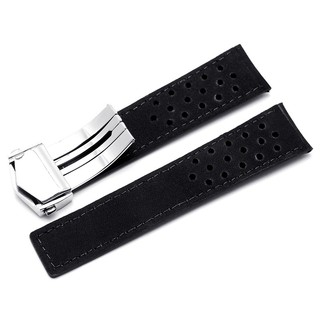 Dây Đeo Đồng Hồ Bằng Da Bò Màu Nhám 20mm 22mm 24mm Cho TAG HEUER CARRERA Series