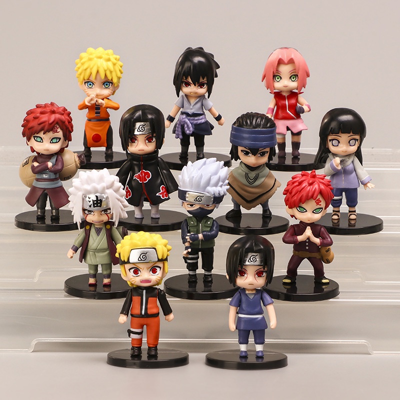 Set 12 Mô Hình Nhân Vật Phim Hoạt Hình Naruto 7CM