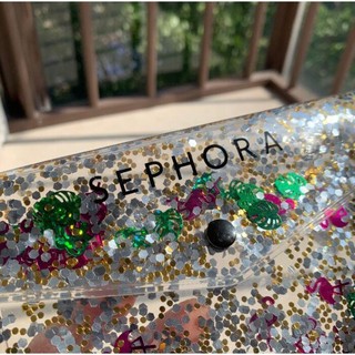 Túi đựng mỹ phẩm trong suốt Sequins sáng bóng EVA Túi đựng mỹ phẩm silicon mềm Túi đựng đồ giặt