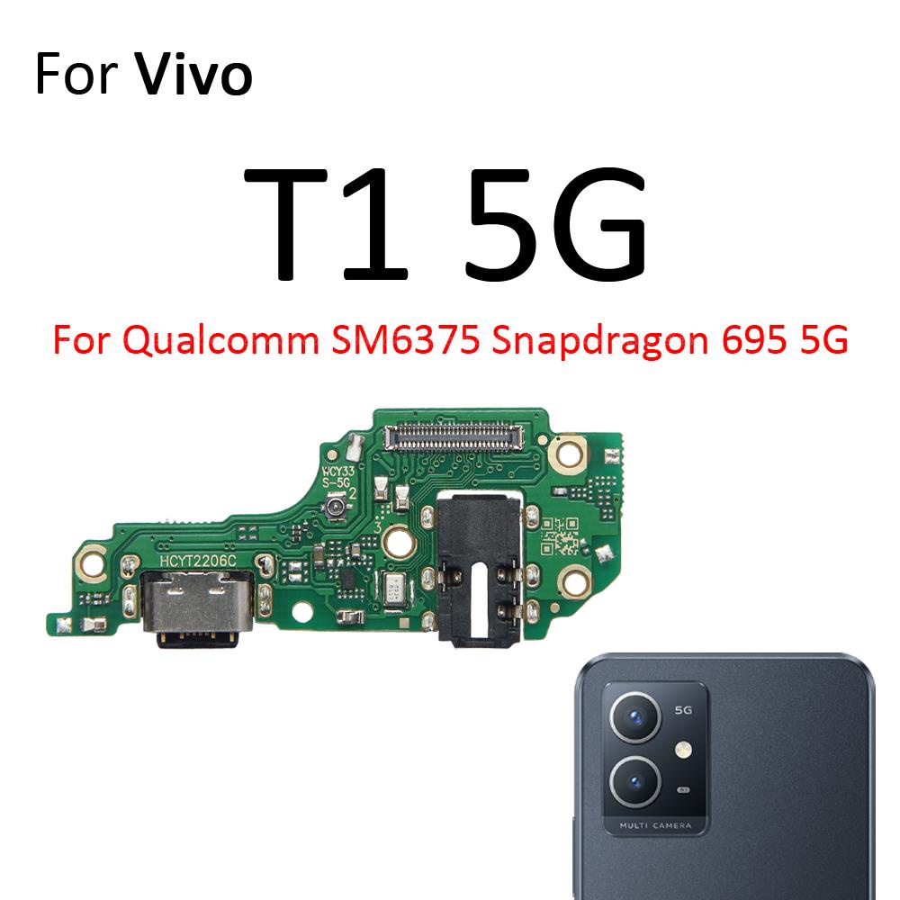 Đế Sạc Cổng Sạc USB Cắm Bảng Micro Cáp Mềm Cho Vivo T1 Pro T1x T2x 4G 5G Toàn Cầu Thay Thế Các Bộ Phận