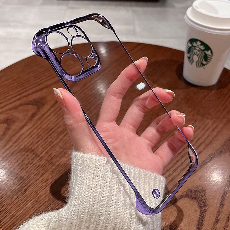 Ốp Điện Thoại Cứng Trong Suốt Siêu Mỏng Không Viền Sang Trọng Cho iPhone 14 Pro Max 14Plus 12 13 Pro Max