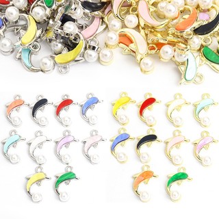 Set 10 Mặt Vòng cổ Hình Cá Heo Nhiều Màu Dễ Thương