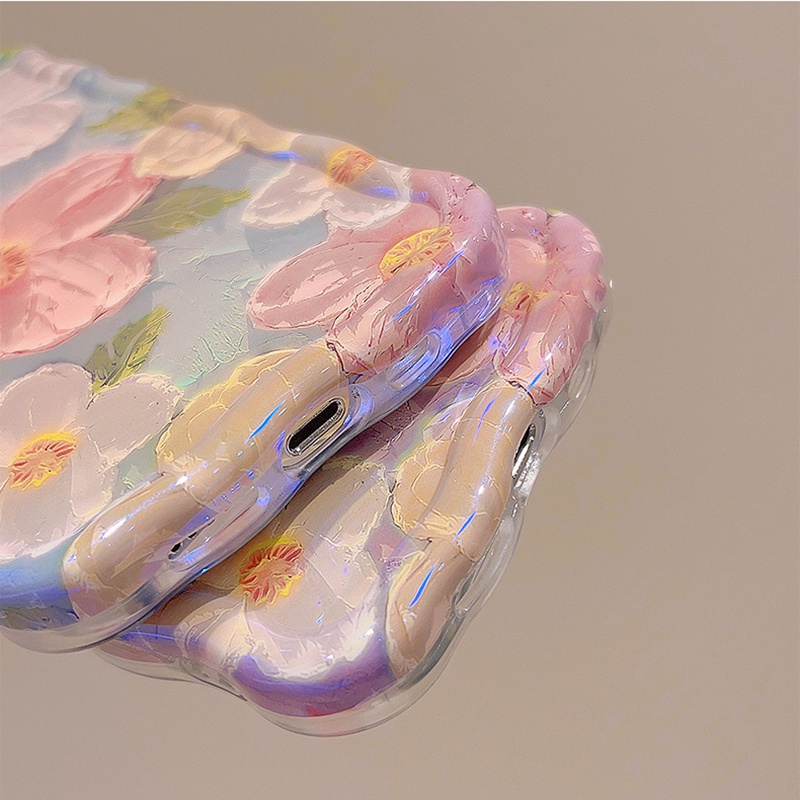 Ốp Điện Thoại tpu Silicon Mềm Họa Tiết Hoa Có Dây Đeo Cho iphone 15 promax 14 13 12 pro max 11 15promax 14promax 13pro