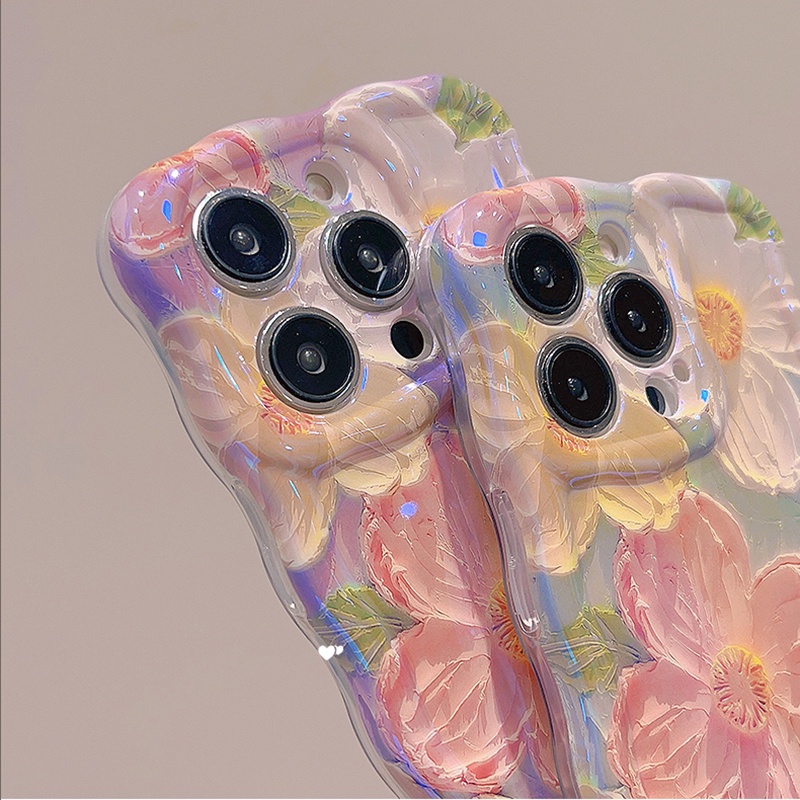 Ốp Điện Thoại tpu Silicon Mềm Họa Tiết Hoa Có Dây Đeo Cho iphone 15 promax 14 13 12 pro max 11 15promax 14promax 13pro