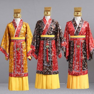 古装男汉服 秦汉代龙袍唐龙皇帝服装 汉武帝服饰 程咬金隋唐服饰Ancient men's Hanfu, Qin Han Dynasty dragon robe, Tang Long Emperor costume, Han Wu Emperor costume, Chen .