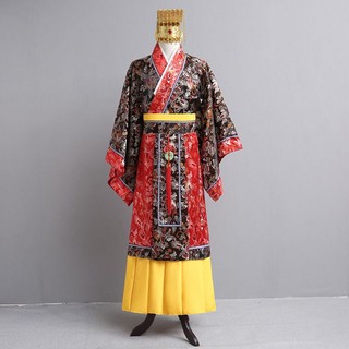 古装男汉服 秦汉代龙袍唐龙皇帝服装 汉武帝服饰 程咬金隋唐服饰Ancient men's Hanfu, Qin Han Dynasty dragon robe, Tang Long Emperor costume, Han Wu Emperor costume, Chen .