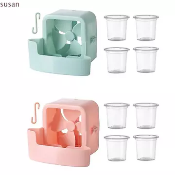 SUSANMY 1 Bộ Dụng Cụ Làm Mát Quạt, Treo Với 4 Phụ Kiện Làm Mát Quạt Đá, Chức Năng Di Động Làm Mát Nhanh Bộ Dụng Cụ Quạt Có Thể Tái Sử Dụng Quạt Tầng Quạt