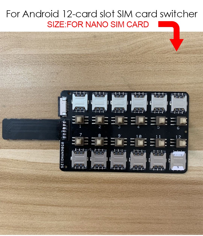 Đầu Đọc Thẻ Sim T13 12 Ngăn Màu Xanh Lá Cho IPhone Android Mini Sim ...