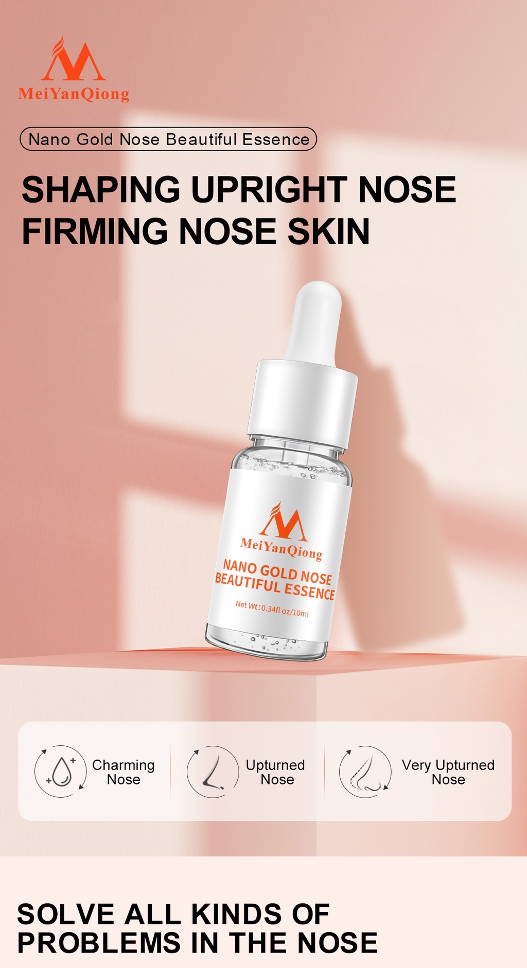 Mô tả MeiYanQiong Tinh Dầu Nâng Mũi Làm Dẻo Và Nâng Mũi, Giúp Mũi Cao Và Quyến Rũ 10ml - 1