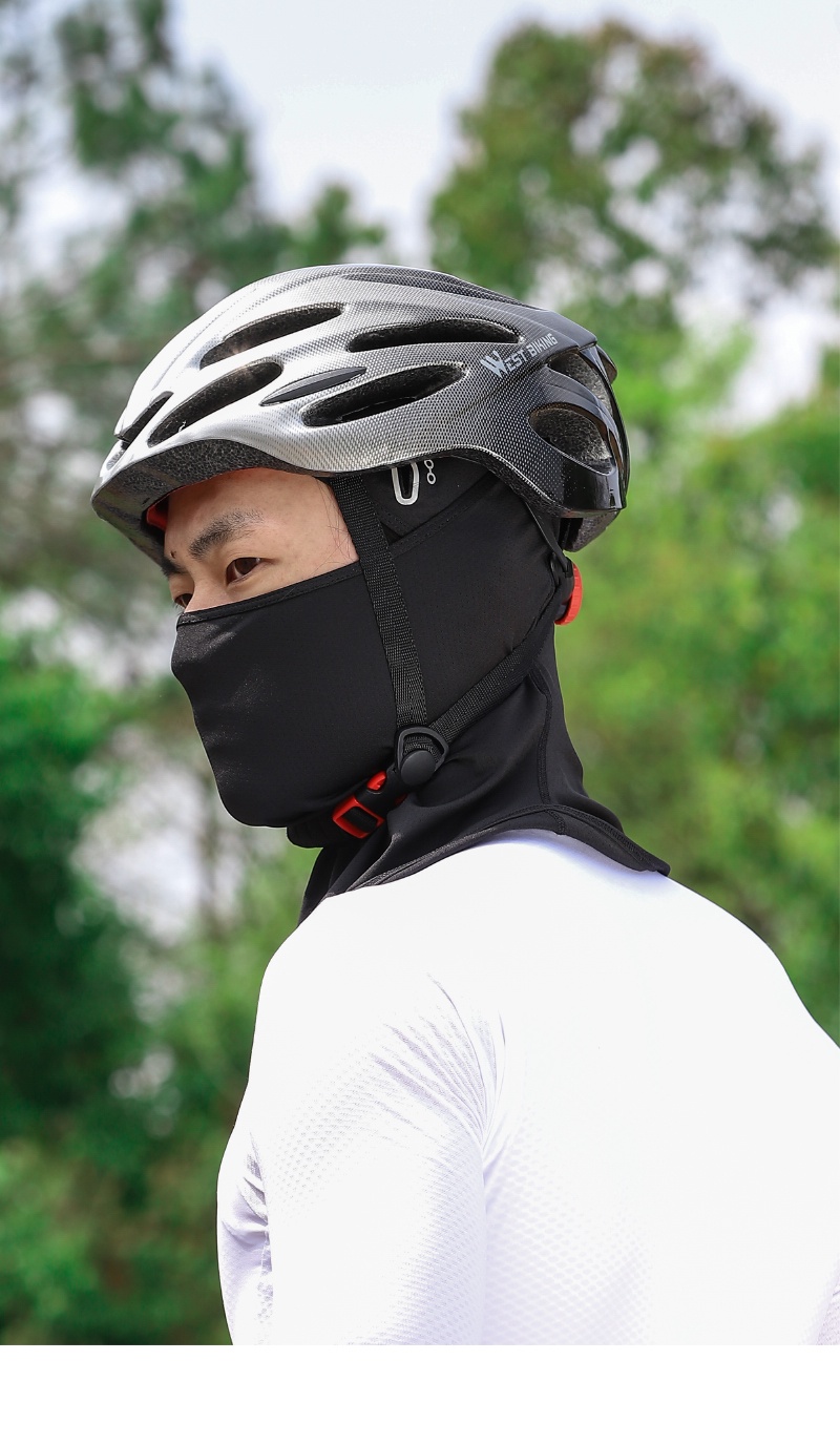 Mô tả WEST BIKING Mặt nạ Balaclava chống tia cực tím thoáng khí có lỗ kính Mặt nạ lụa băng khô nhanh Mũ đội đầu - 11