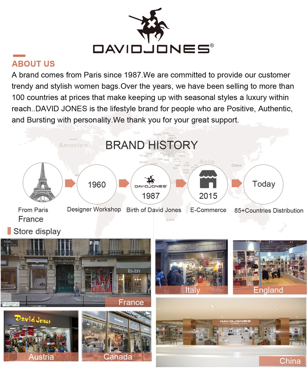 Mô tả Túi xách DAVID JONES da pu đeo chéo paris cho nữ - 1