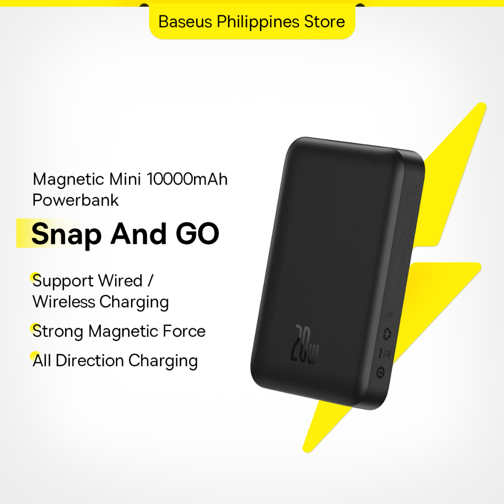 Sạc Dự Phòng Baseus 22.5W PD Từ Tính Không Dây 10000mAh – Thiết Kế Mini Tiện Mang Theo, Sạc Nhanh, Hút Chắc