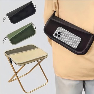 [COD Ready] Ghế cắm trại nhỏ Ghế câu cá đi biển siêu nhẹ di động có túi đựng đồ Ghế gấp ngoài trời