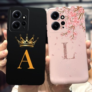 Ốp Điện Thoại Silicon In Chữ A Z Initial Thời Trang Cho Xiaomi Redmi Note 12 4G Case 2023 Xiaomi Redmi Note12 4G