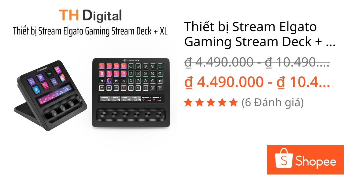 Thiết bị stream Elgato Stream Deck Mini Discord Edition, 6 phím LCD tùy chỉnh, Cáp USB 2.0 – Hàng chính hãng