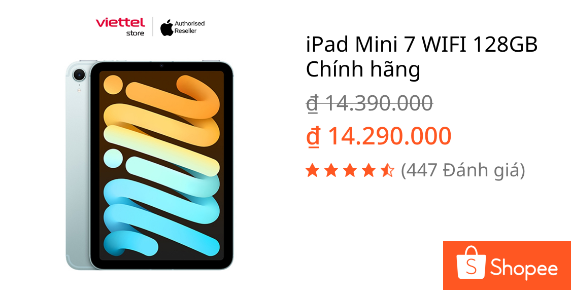 iPad Mini 7 WIFI 128GB Chính hãng