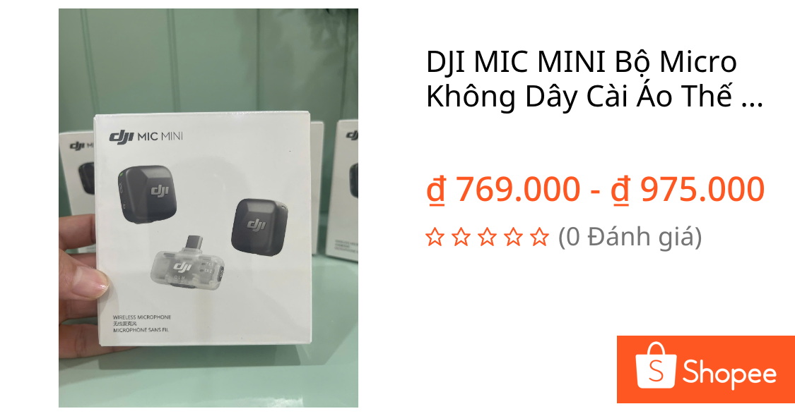 DJI MIC MINI Bộ Micro Không Dây Cài Áo Thế Hệ Mới Cho Điện Thoại 2TX 1RX DJI MIC MINI 2025 MIC 2 MIC 3 Fullbox (Type C)