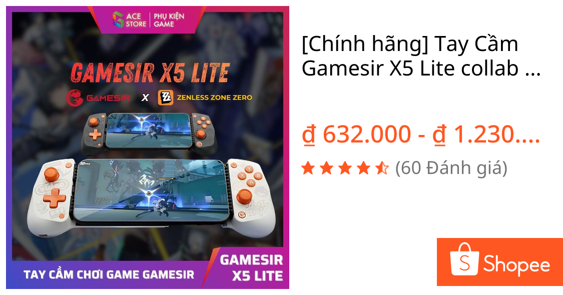 [Chính hãng] Tay Cầm Gamesir X5 Lite collab Zendless Zone Zero Hỗ Trợ Android / iOS Cổng Type C