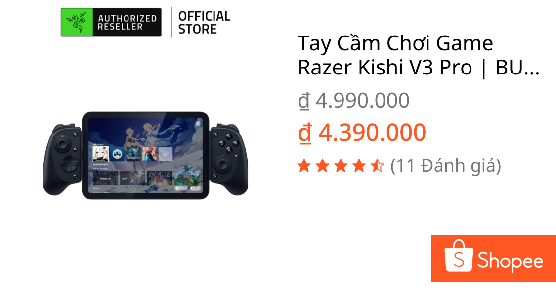 Tay Cầm Chơi Game Razer Kishi V3 Pro | BUMPER CLAW GRIP | RAZER NEXUS | RAZER SENSA™ HD HAPTICS