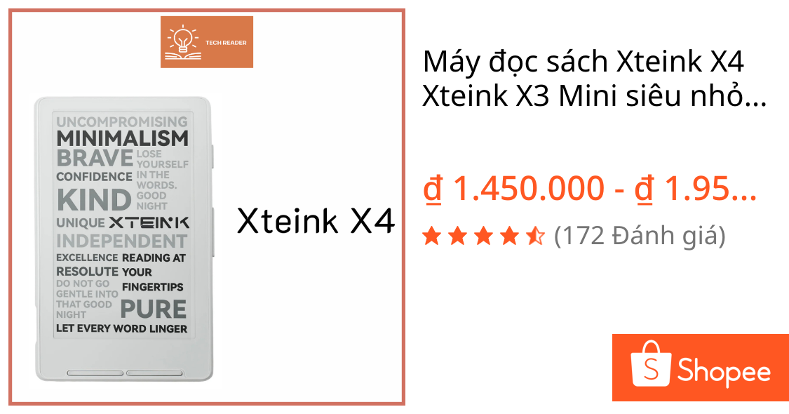 Máy đọc sách Xteink X4 Xteink X3 Mini siêu nhỏ gọn Xt eink X4 X3