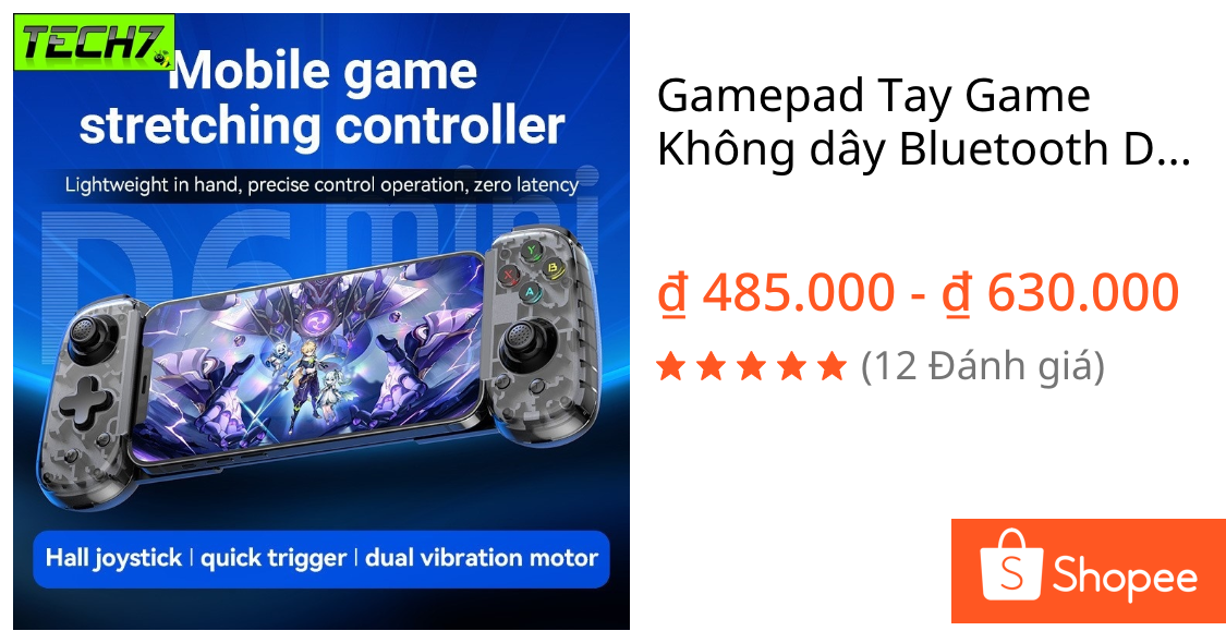 Gamepad Tay Game Không dây Bluetooth D6 mini hall joystick đa nền tảng cho máy tính – điện thoại – máy game Console