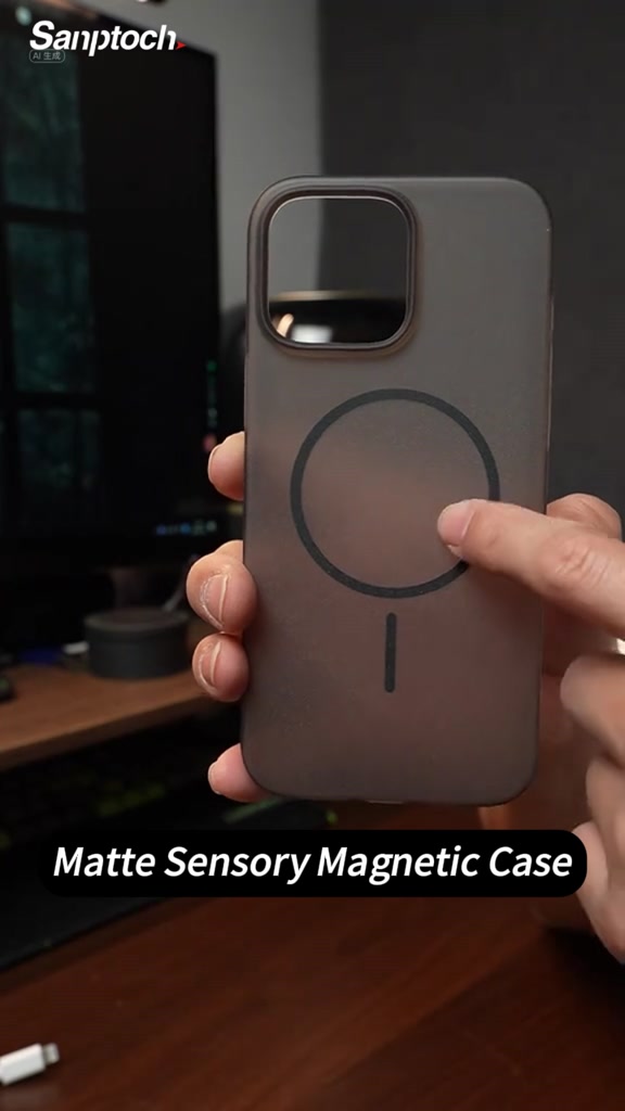 Ốp điện thoại họa tiết mờ bằng đá sa thạch Sanptoch cho iPhone 16 / 15 / 14 / 13 / 12 Pro Max Tương thích với Vỏ bảo vệ PC mờ từ tính Vỏ bảo vệ PC siêu mỏng