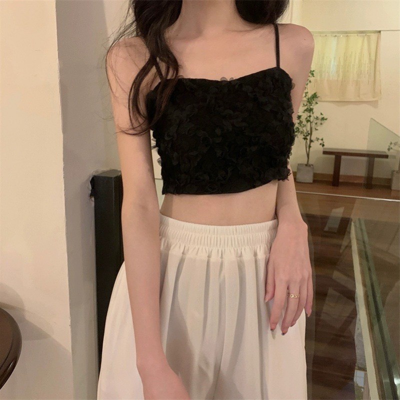 Áo bra 2 dây nữ hoa hồng , Áo ngực kèm mút mỏng xinh xăn 369