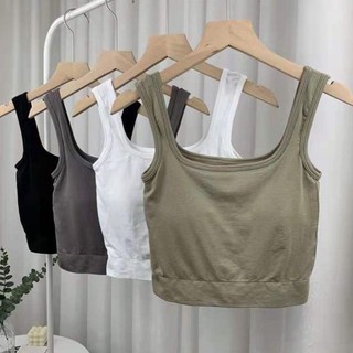 Áo Bra UNDERCOOL Cotton Dáng Lửng Hai Dây Hở Lưng Không Gọng AB16